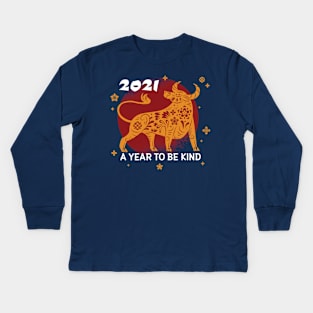 2021 Year To Be Kind Kids Long Sleeve T-Shirt